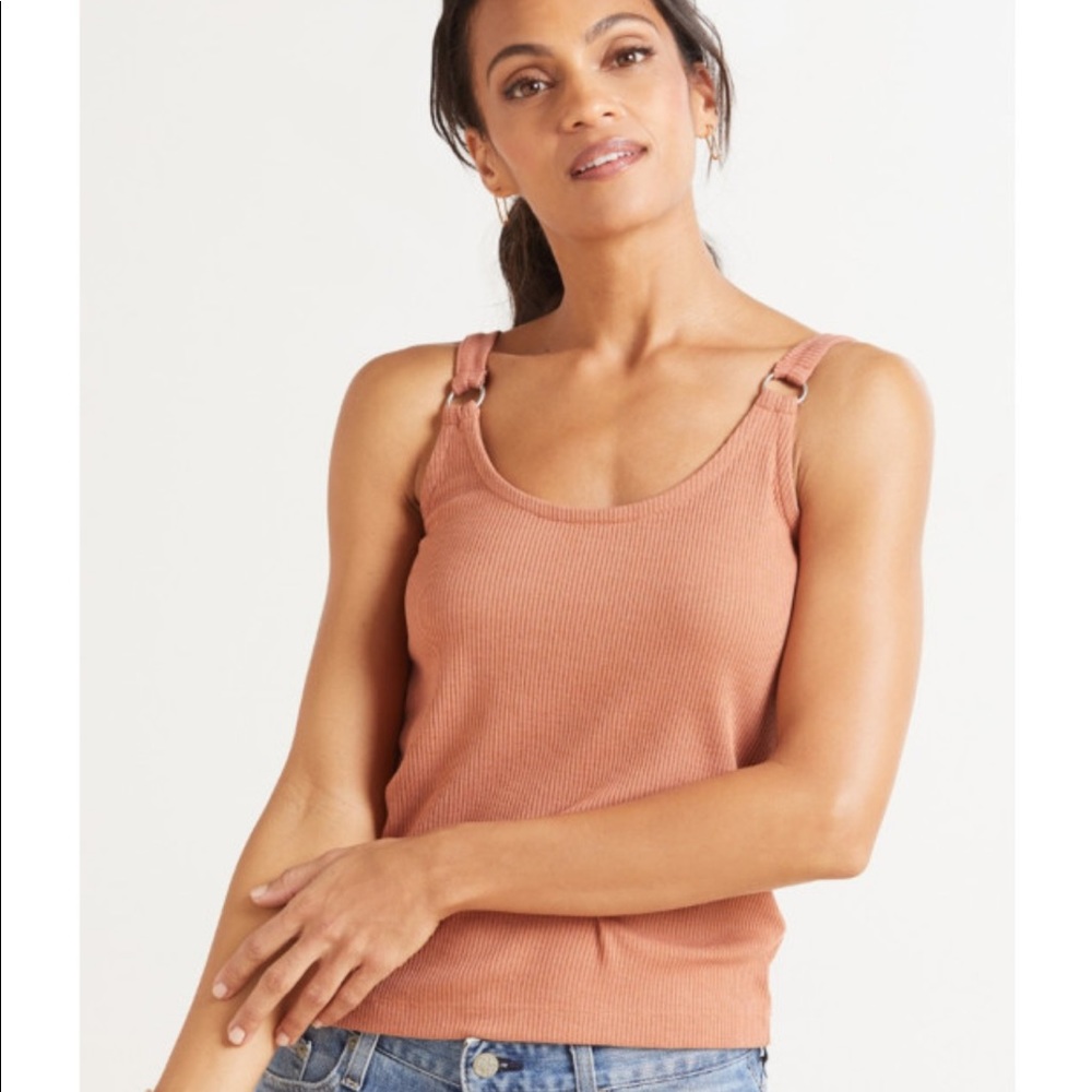 NWT Evereve Chaser Grommet Strap Tank - Size M - Rust Color
